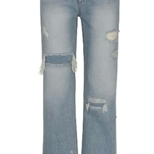 더오픈프로덕트 RIPPED BOOTS CUT JEANS, BLUE 1