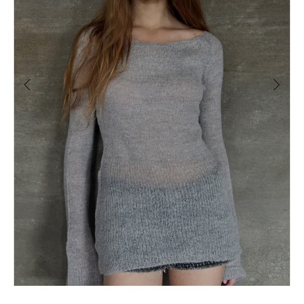 익스파이어드걸 모헤어니트 멜란지그레이 