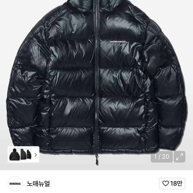 노메뉴얼 덕다운 패딩