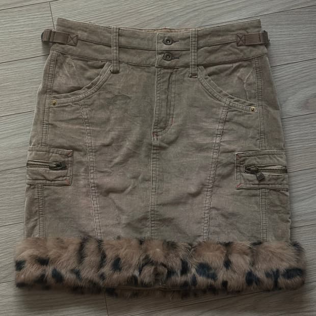 카모 빈티지 스커트