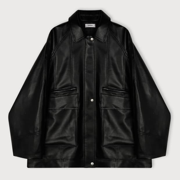 에토스 레더 후디드 자켓