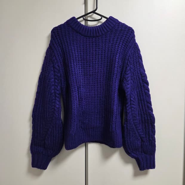 Top Shop 터키산 퍼플 니트 스웨터 M-L