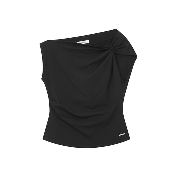 [1] 미세키서울 Slanted Sleeveless Top Black