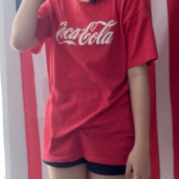 코카콜라 빈티지 빨간 티셔츠
