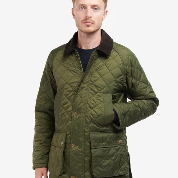 [m] 바버 애쉬비 퀄팅 올리브색상