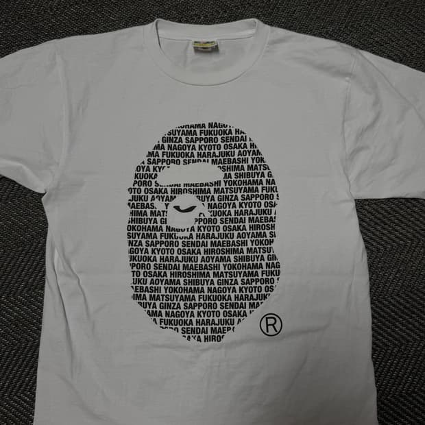 [L] BAPE Japan Ape Head T-Shirt White