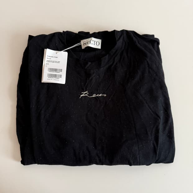 렉토(recto) speckled cotton 롤슬리브 