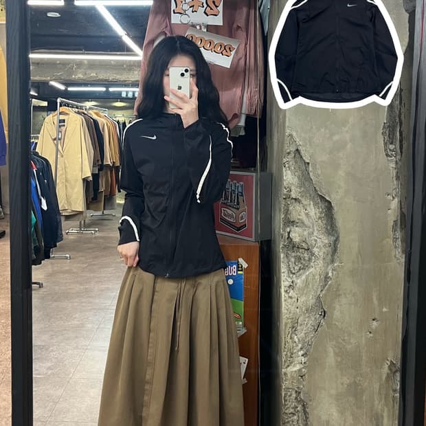나이키 후드 바람막이 블랙 S #csz3404