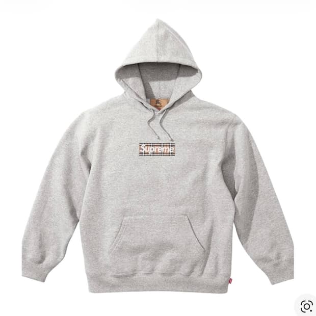 슈프림 버버리 박스로고 후드