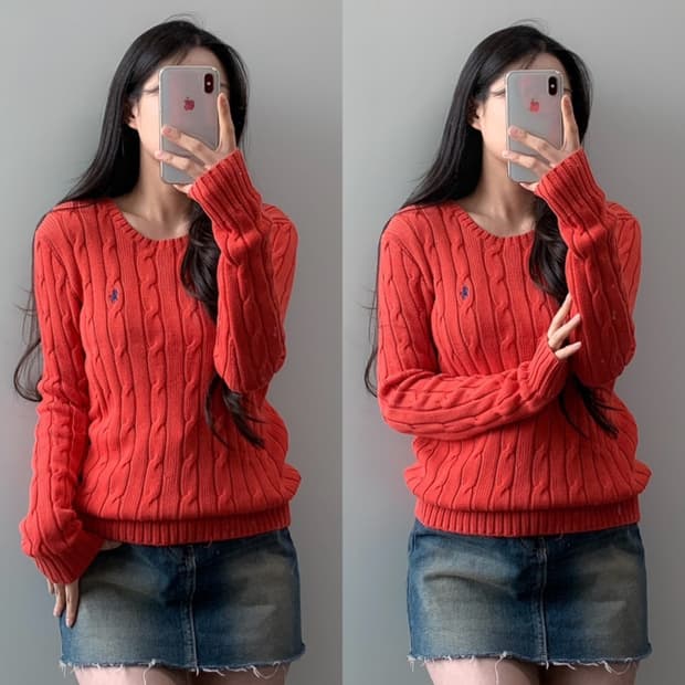 폴로 피마코튼 니트 