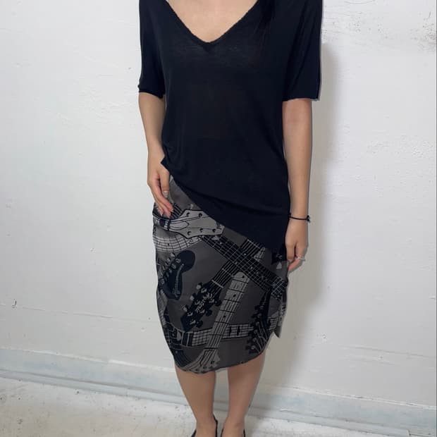 Zadig&Voltaire v-neck sheer tee