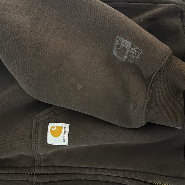 칼하트 헤비 후드집업 다크 브라운