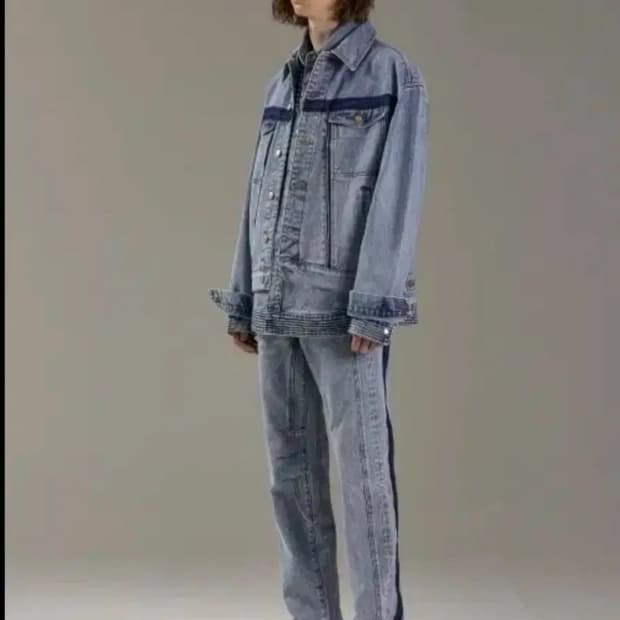 메종미네드 사이드라인 데님팬츠 46