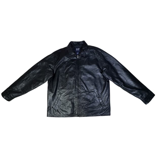 빈티지 90s 갭 GAP 올드갭 집업 레더 자켓 블랙 XL