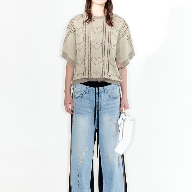 OPEN YY STITCH FRONT JEAN 블랙 1사이즈