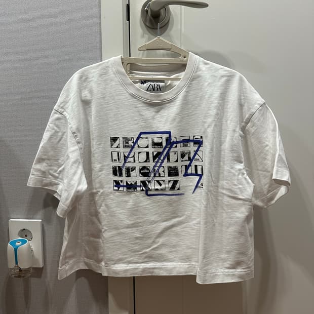 ZARA X ADERERROR 크롭 반팔티