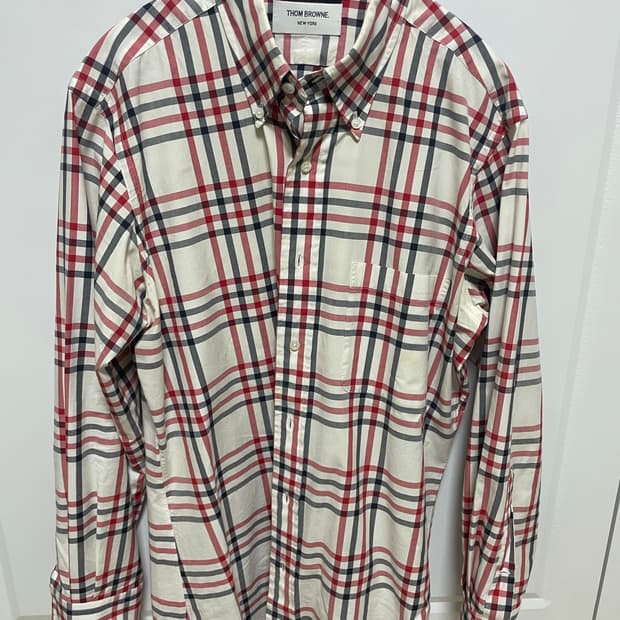 THOM BROWNE 체크 셔츠 
