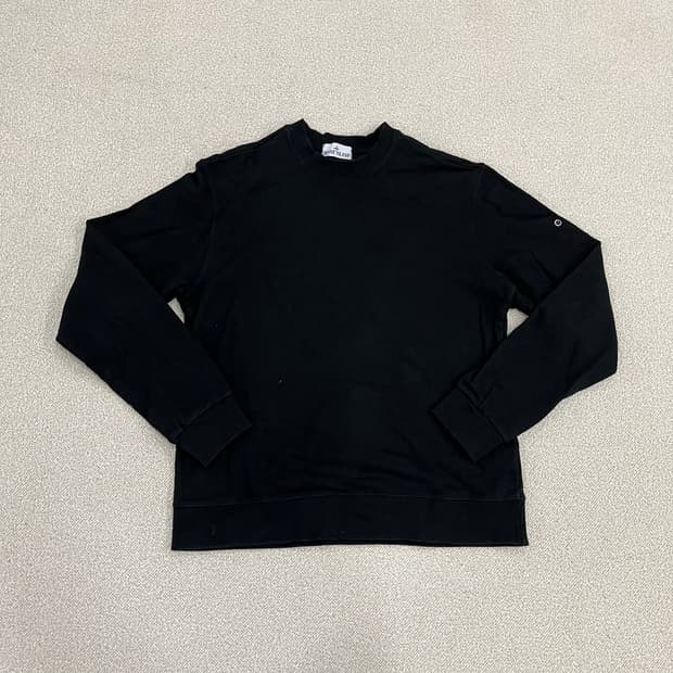 L 와펜 블랙 맨투맨 (와펜X) 0130M1