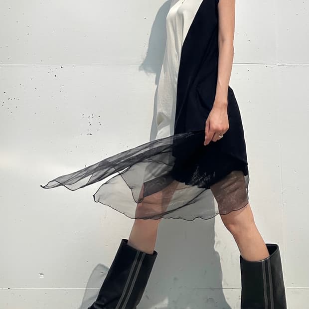 Unbalanced drape top & ops 