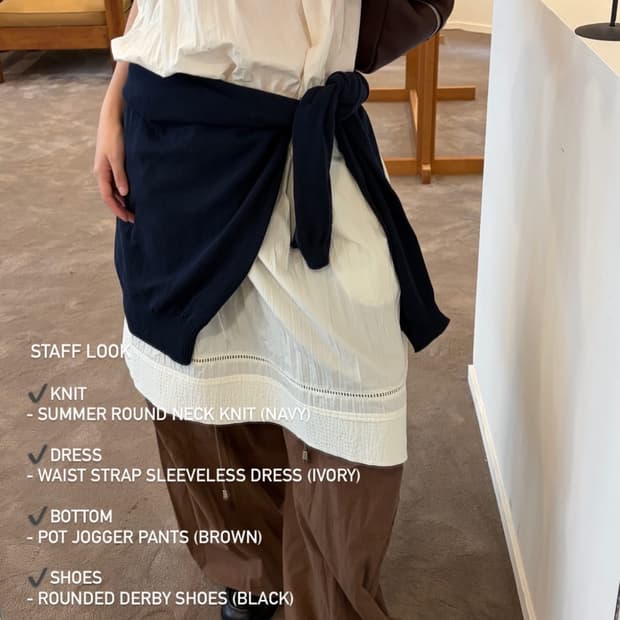 에토스 WAIST STRAP SLEEVELESS DRESS)새