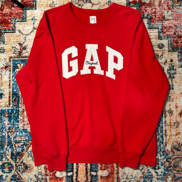 [XL] GAP 로고 맨투맨 레드