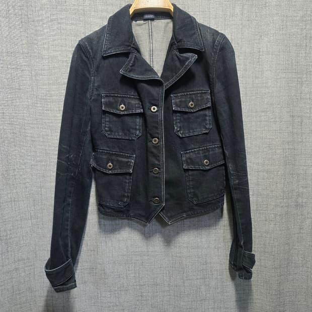 폴로랄프로렌 블랙 빈티지 워싱 데님  자켓 