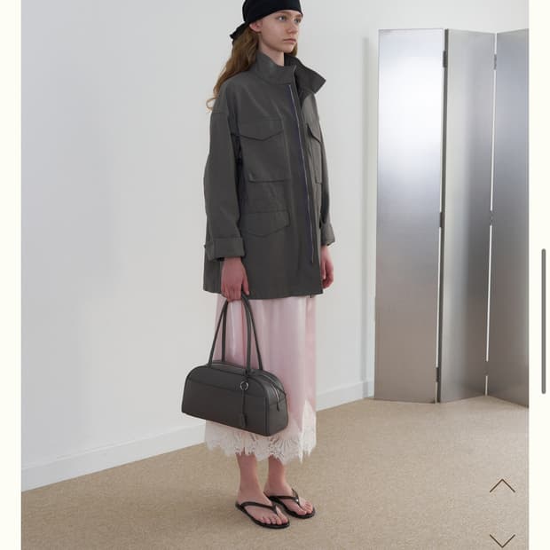 리본빛 Velora Shoulder Bag - Taupe Gray