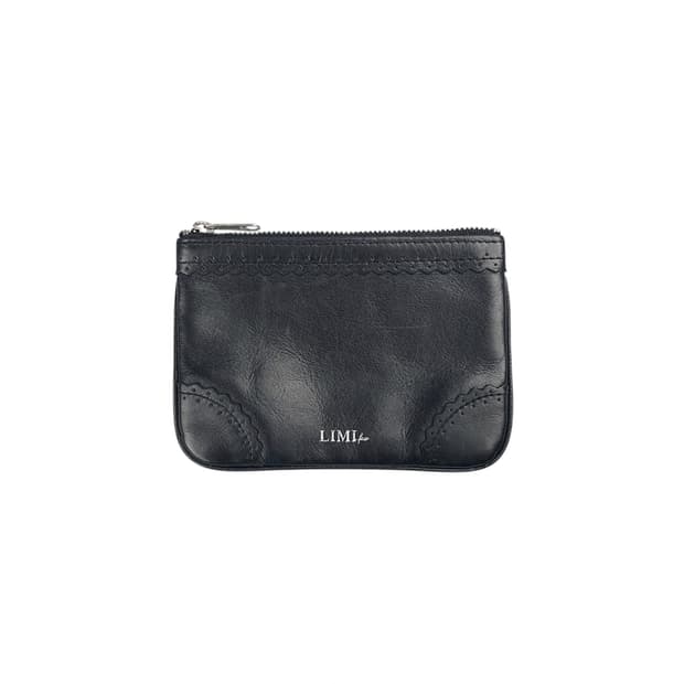 brogue leather mini pouch
