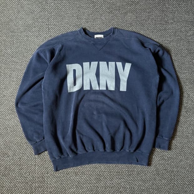 90s USA DKNY 스펠아웃 빈티지 스웻셔츠 (110)