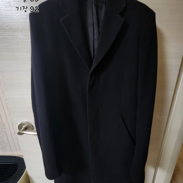 띠어리 히든버튼 블랙 싱글 코트 S(95)
