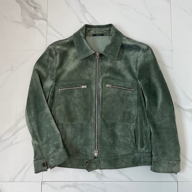 톰포드 스웨이드 투포켓 트러커 자켓 50