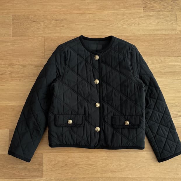 보브 구스다운 퀼팅 라운드넥 자켓 55사이즈