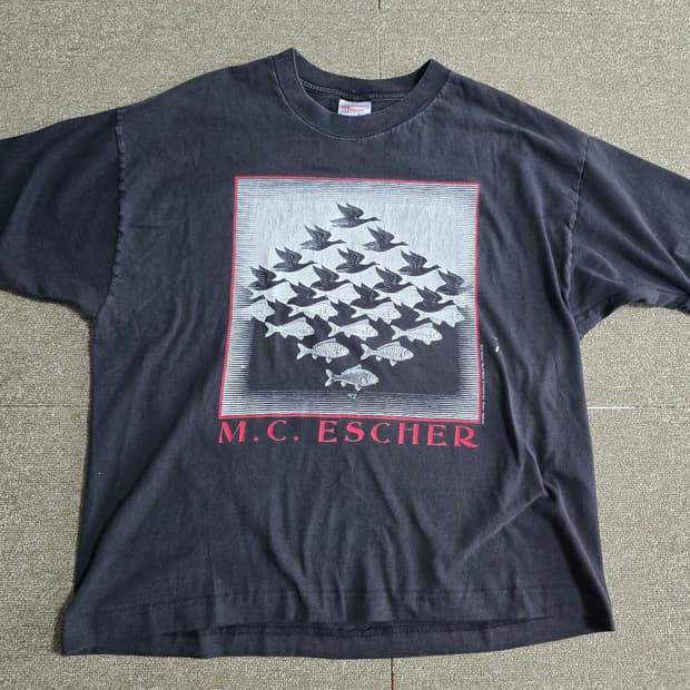 Hanes M.C. ESCHER 티셔츠 XL 헤인즈 엠씨에셔아트 빈티지