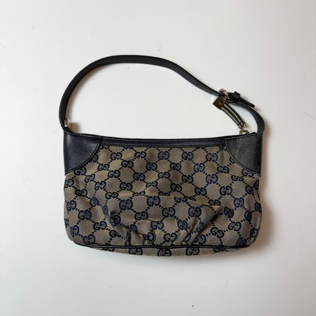 구찌 GUCCI GG 캔버스 미니 호보 숄더백 Q1519