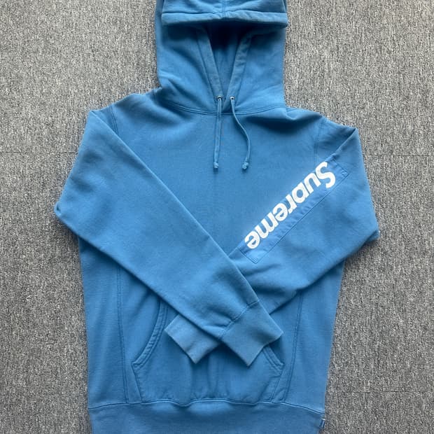 [M] 슈프림 슬리브 박스로고 후드