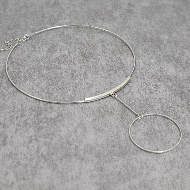 metal bangle necklace