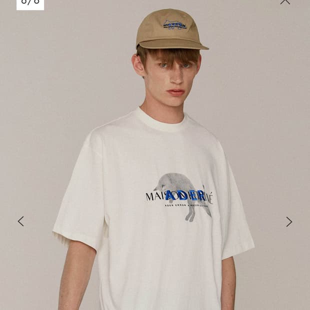 [A1] 아더에러 메종키츠네 비트맵 폭스 티셔츠 화이트