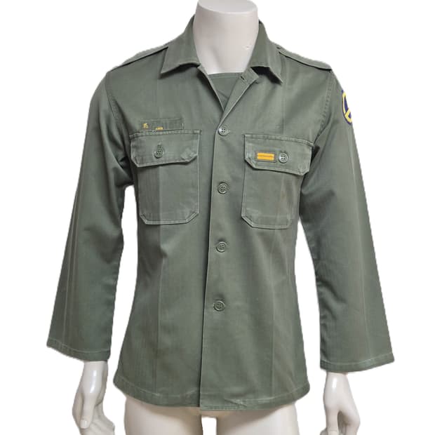 육군 구형 37사단 일병 민무늬 전투복 상의 자켓 (S)