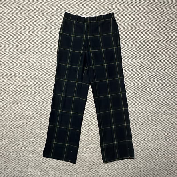 RING JACKET hand made tartan check pants
