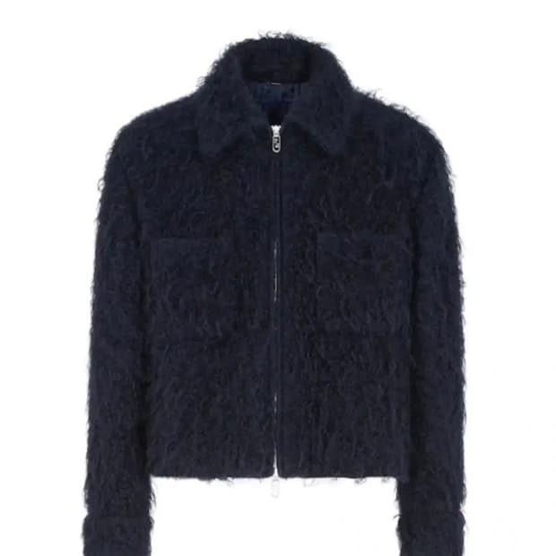 [미개봉 새상품] 펜디 23모헤어 블루종 자켓(컬렉션제품) 네이비 48