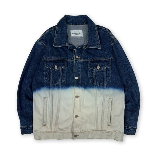앤더슨벨 레터링 투톤 데님 자켓