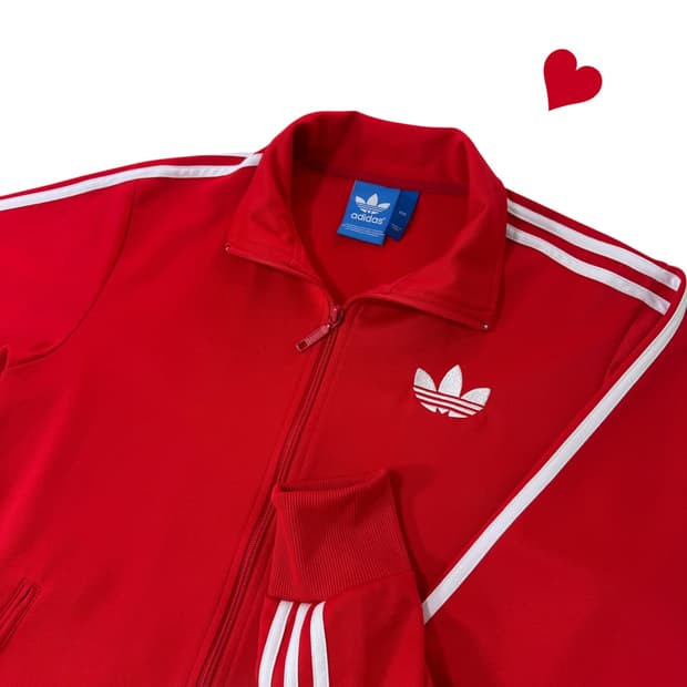 아디다스 레드 파이어버드 트랙탑 져지
