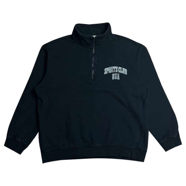 뉴발란스 블랙 반집업 맨투맨 2XL