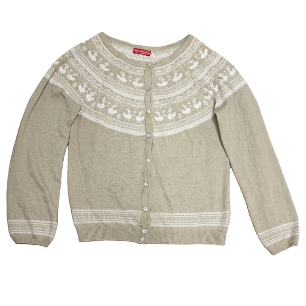 earth music&ecology 오리 베이지 노르딕 가디건