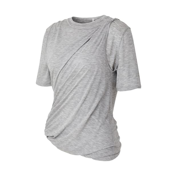 TEAK LAYERED TWIST SHORT TOP
