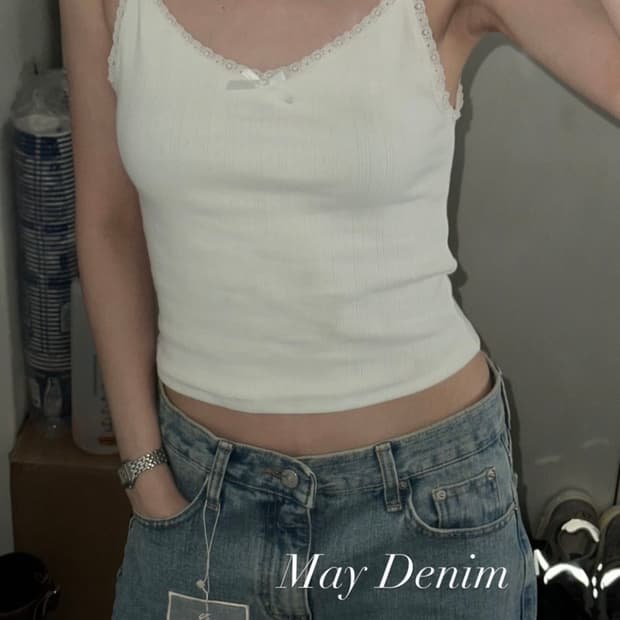 리본빛 아일렛 슬리브리스