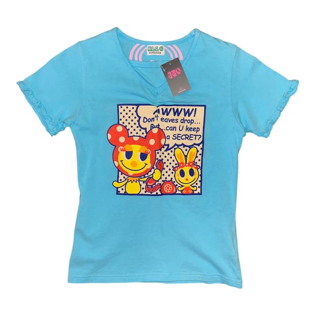 K.L.C. 케이엘씨 캐릭터 프린팅 반팔티 키치갸루y2k