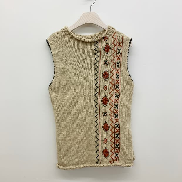 크로셰 니트 베스트 crochet knit vest