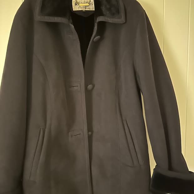 Eden Furs 블랙 무스탕 코트 코오롱 블랙 무스탕 