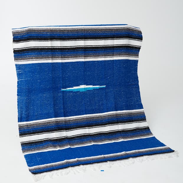 Vintage Mexican rug(blue)